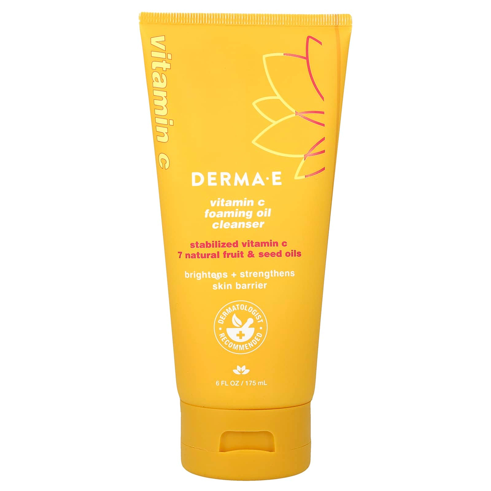 DERMA E, пенка с маслом для умывания с витамином C, 175 мл (6 жидк. унций)