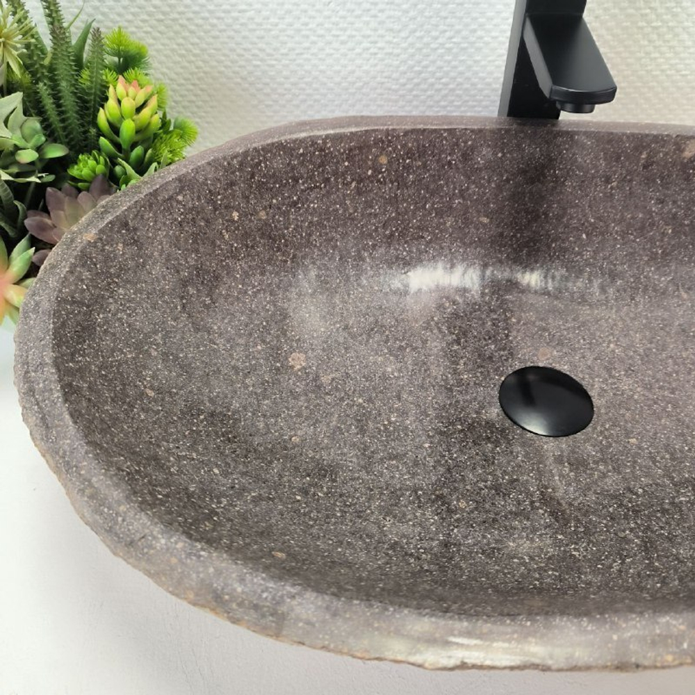 Каменная раковина из речного камня RS-63499 (66*42*16) 0124