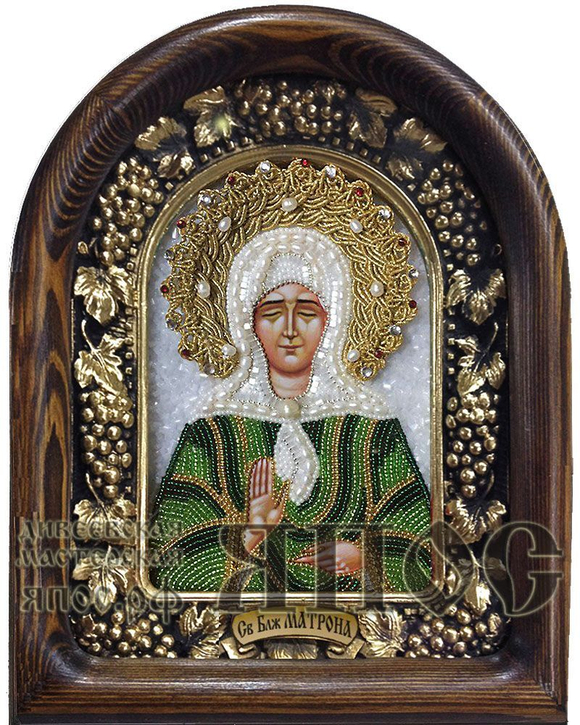 Икона Святая блаженная Матрона Московская бисер