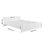 МС Мадера Кровать без ящ. М1600 с дсп 1600*2000 б/матр. (корпус лдсп дуб крафт золотой, фасады лдсп