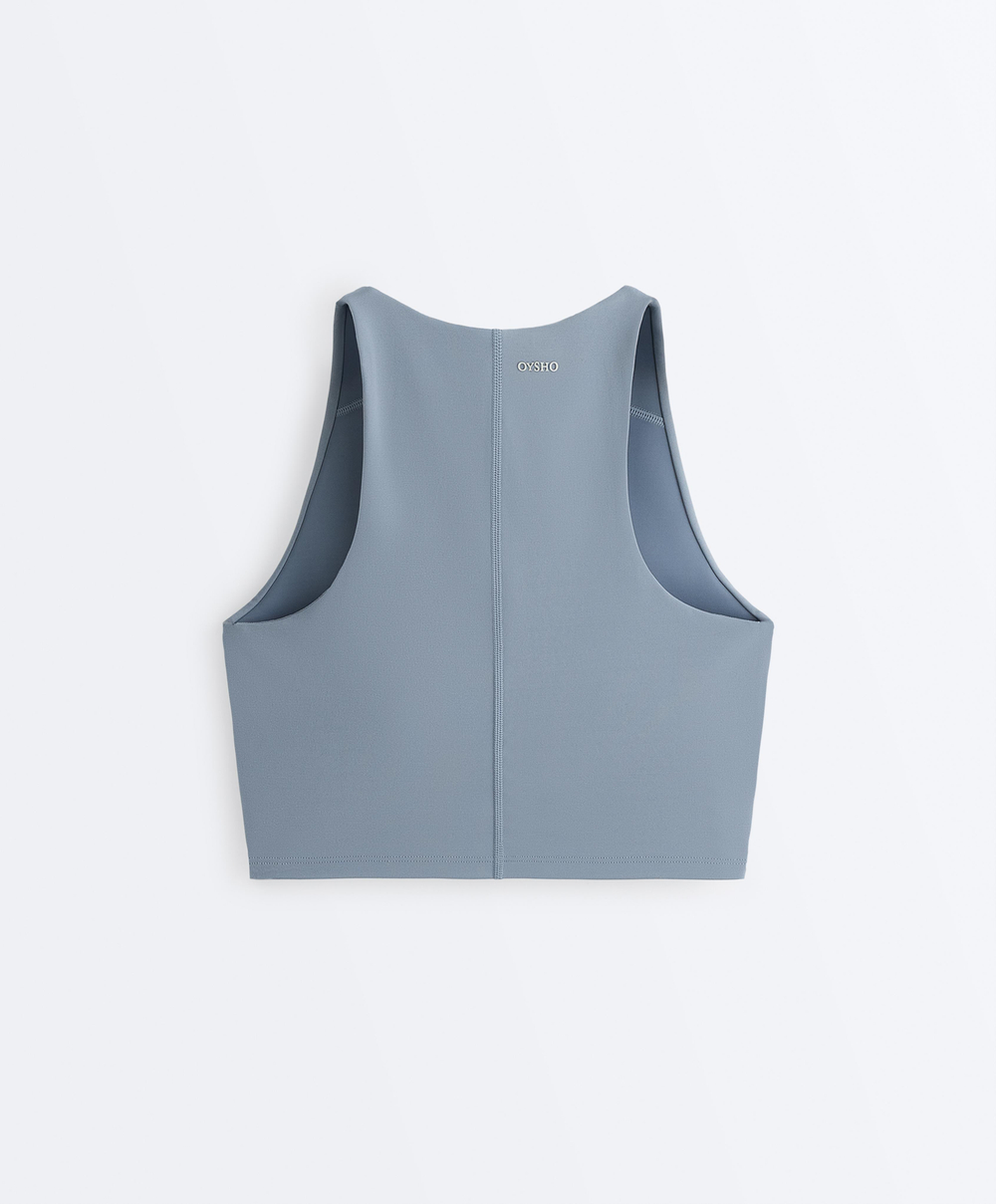 Oysho Топ Compressive, серо-синий