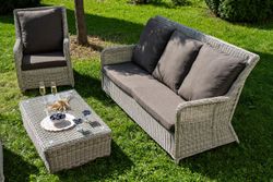 "Гляссе" лаунж-зона из искусственного ротанга, цвет бежевый