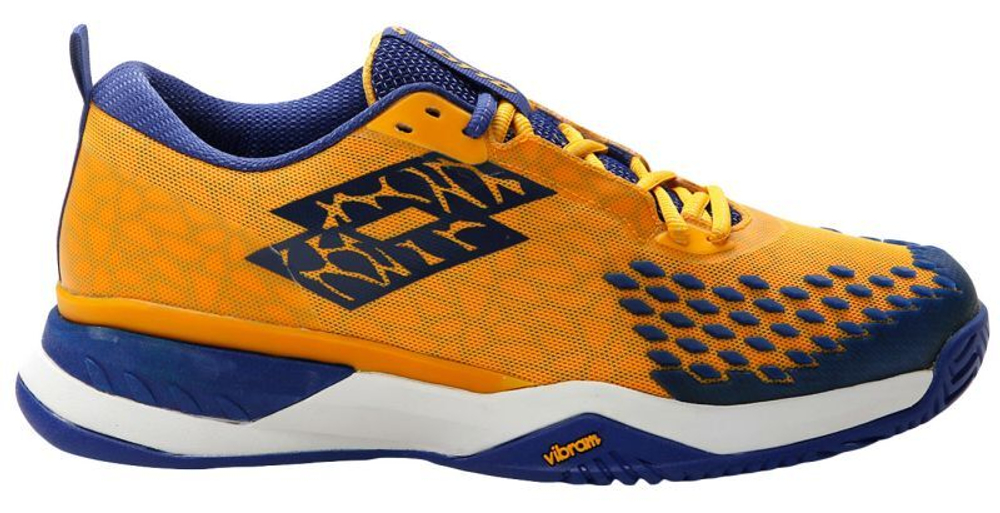 Теннисные кроссовки Lotto Raptor Hyperpulse 100 Speed M - saffron/sodalite blue