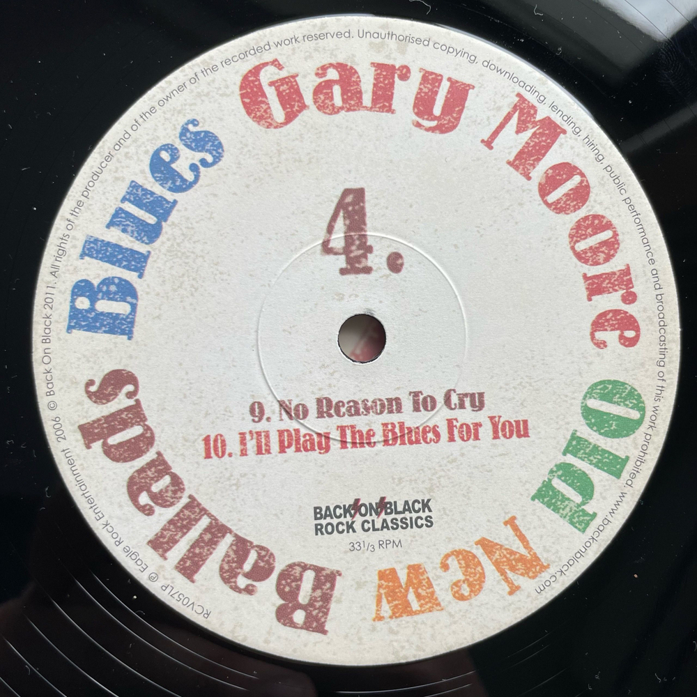 Винтажная виниловая пластинка LP Gary Moore Old New Ballads Blues (Англия 2012)