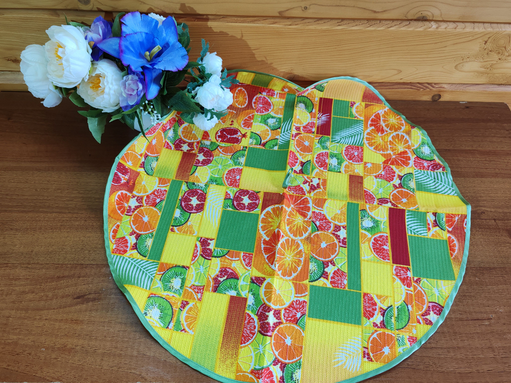 Полотенце кухонное, круглое, 2 шт, вафельное полотно