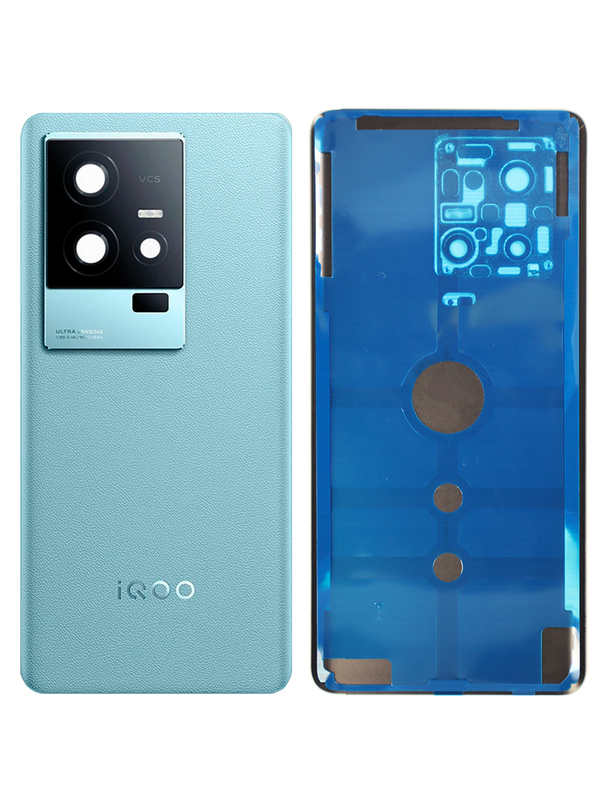 Задняя крышка для IQOO 11S синяя (Blue) со стеклом камеры