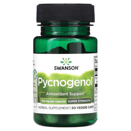 Антиоксиданты Swanson, Пикногенол, суперсила, 150 мг, 30 растительных капсул