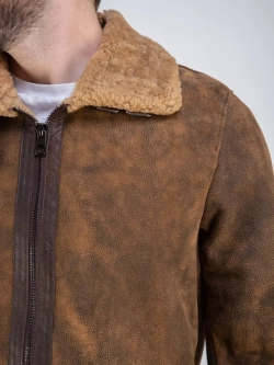 Дубленка мужская натуральная авиатор зимняя Турция