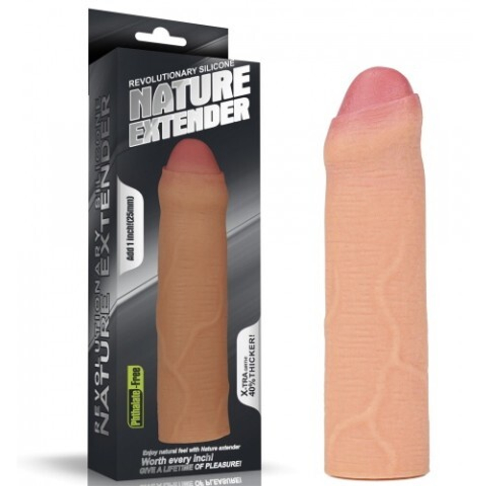 Насадка для увеличения пениса - 17,5 см. (Супер реалистичная)