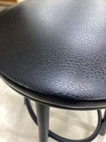 Табурет Сфера каркас черный основание круг экокожа черная