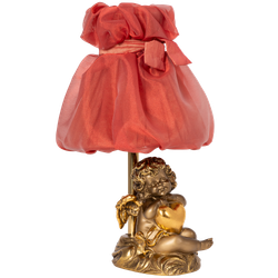Настольная лампа Сердце Купидона Бронза Роза