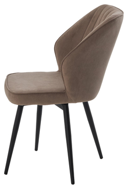 Стул РОССО 360 град. поворот. B5 Капучино, велюр / черный каркас, М-City