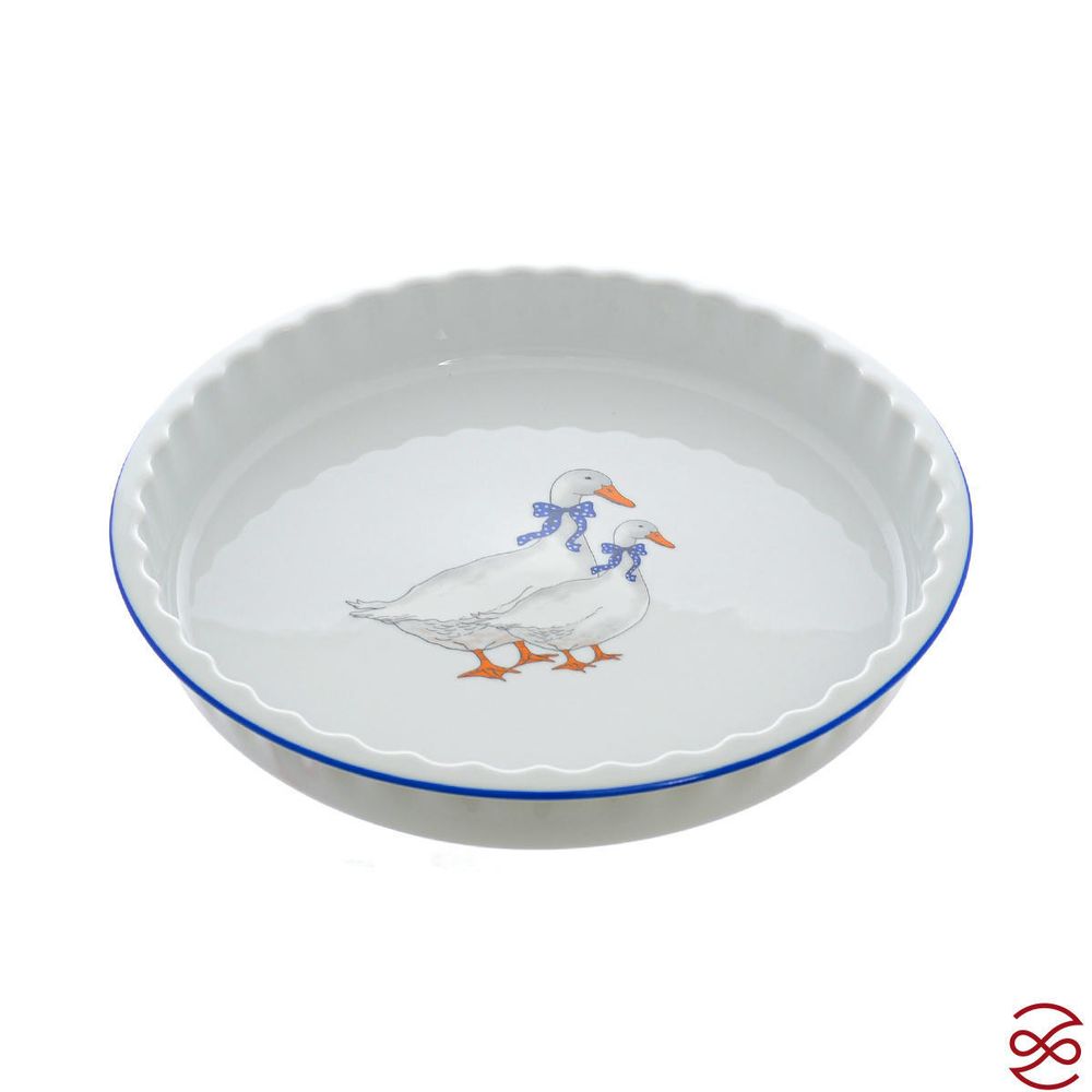 Блюдо для запекания круглое Гуси 28 см