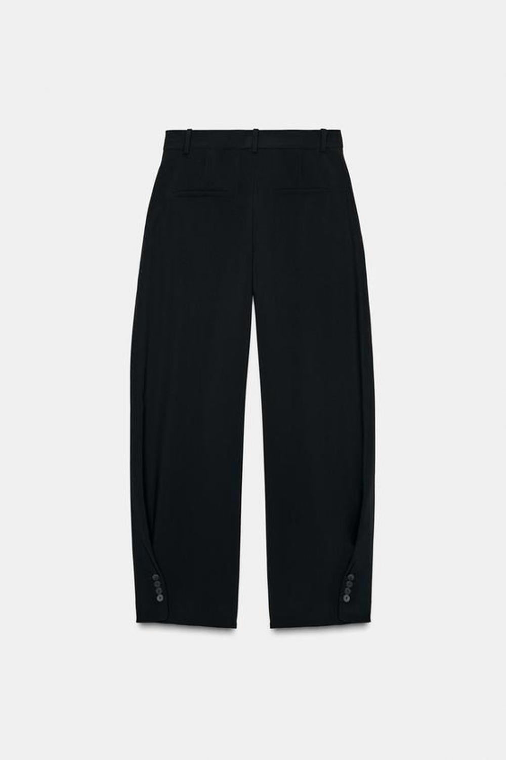 ZARA БРЮКИ БАЛЛОН С ПУГОВИЦАМИ — ZW COLLECTION, ЧЕРНЫЙ