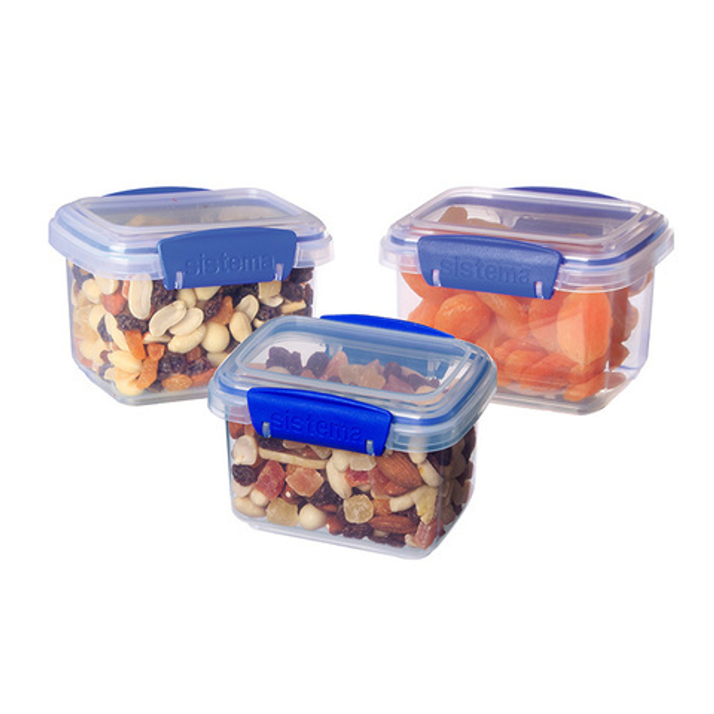 Набор контейнеров 3шт 400мл Sistema Klip It синий