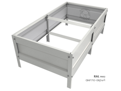 Оцинкованная грядка усиленная с полимерным покрытием RAL 9002 светло-серый
