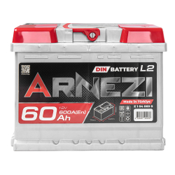 Аккумулятор ARNEZI DIN SMF 60 А/ч обратный R+ 242x175x190 L2 EN 600 А