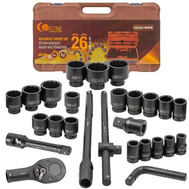 Набор инструментов ударных 26пр. 3/4''(12гр.) FORSTIME FT-68262-9MPB