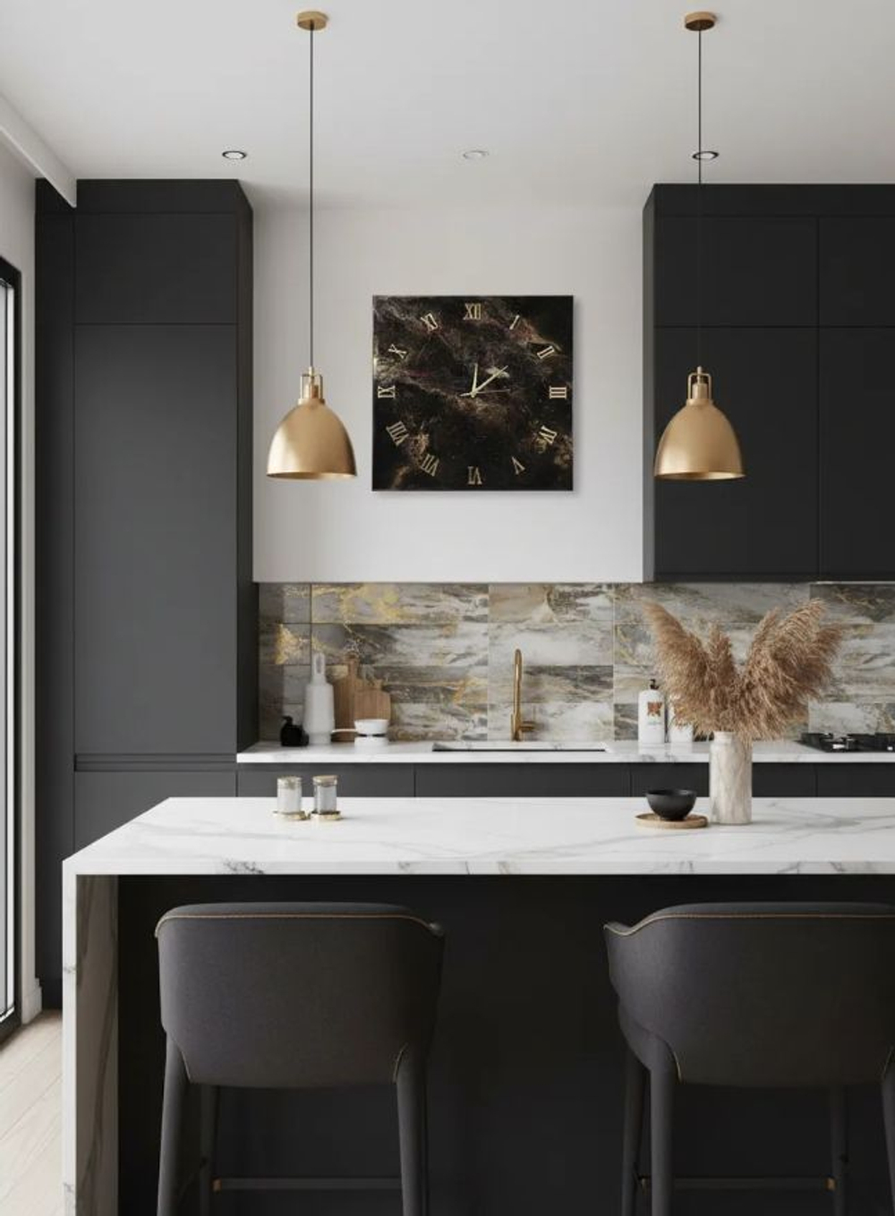 Настенные часы-картина из эпоксидной смолы подарочные