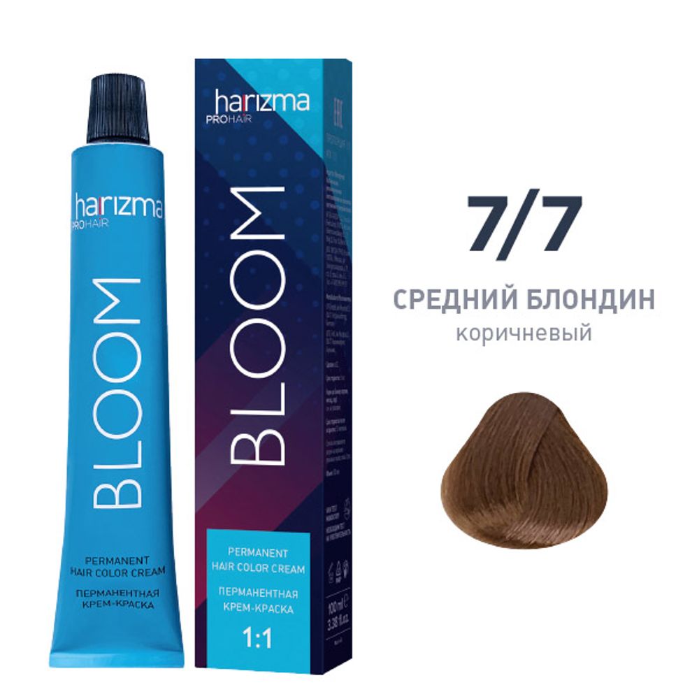 Перманентный краситель Bloom 7/7 Средний блондин - коричневый 100 мл