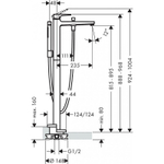 Смеситель для ванны Hansgrohe Metropol 32532140 шлифованная бронза