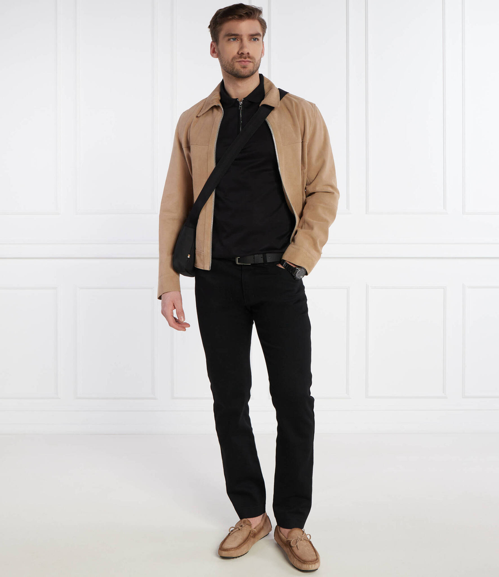 Кожаные мокасины driver_mocc_sdbk BOSS BLACK - бежевый(50511044)