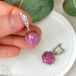 LEFIREL' Серьги серебряные женские "Тиалана" с цветами из муранского стекла / ювелирные украшения из родированного серебра 925