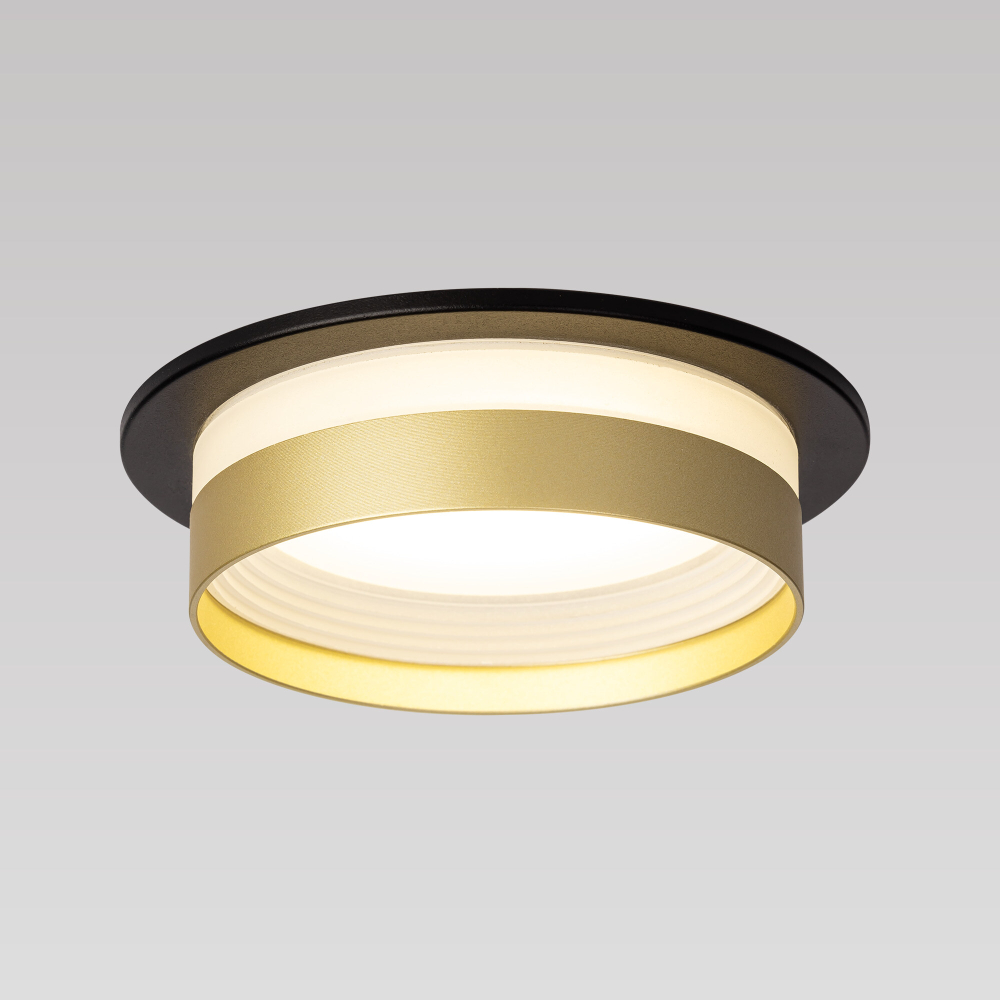 Citilux Hardy CL002D14 Встраиваемый светильник Чёрный+Золото