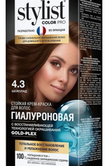 Крем-краска для волос STYLIST COLOR PRO Гиалуроновая 4.3 Шоколад