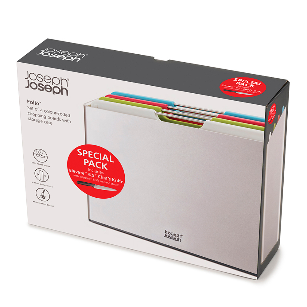 Набор разделочных досок в подставке с ножом folio regular, серебристый