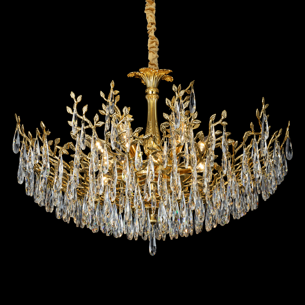 Citilux RITZ CL310122 Люстра хрустальная подвесная Золото