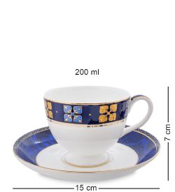 Pavone JK-195 Чайный сервиз 15 пр. на 6 перс. «Золотой Палермо» (Gold Palermo  )