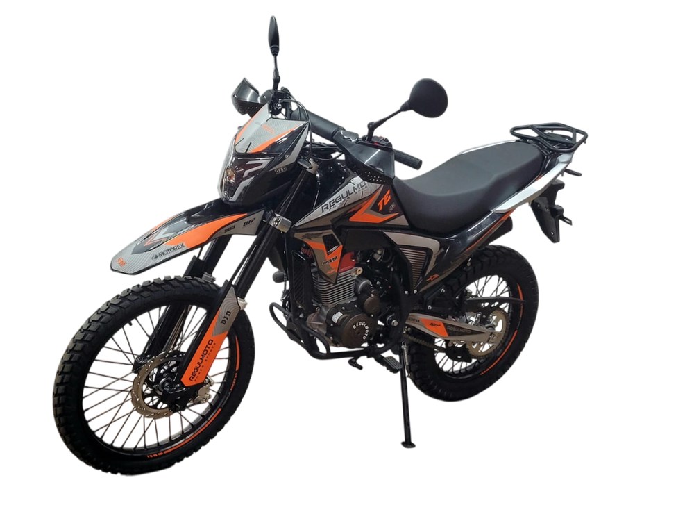Мотоцикл Regulmoto TE 4 valve oil Черный/ оранжевый