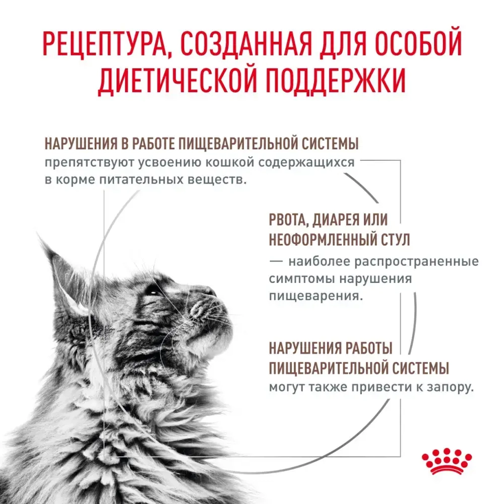 Royal canin gastrointestinal fibre response сухой корм с повышенным содержанием клетчатки для взрослых кошек при запорах - 350 г