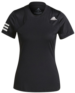 Женская теннисная футболка Adidas Primegreen Aeroready Club Tee - black/white