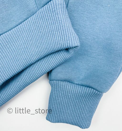 Комплект из футера с начесом "Simple" Синий камень