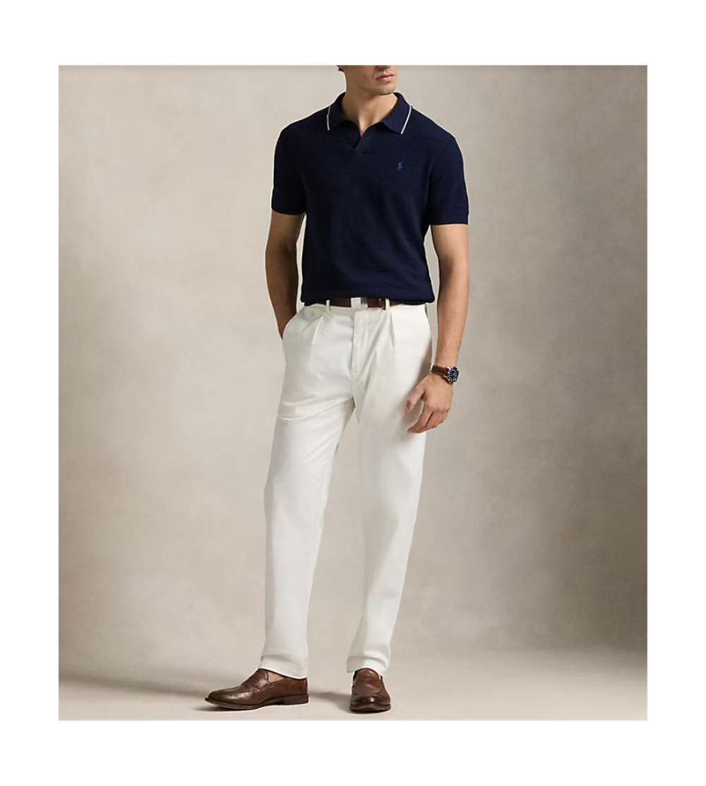 Фактурная рубашка из хлопка и льна Polo Ralph Lauren