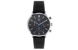 Adidas Originals STYLE Wrist Watch Quartz Movement Silicone Strap 40 Black Dial Men"s Watches 50m Water Resistant