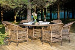 "Эспрессо–150 S" обеденная группа плетеная, цвет коричневый