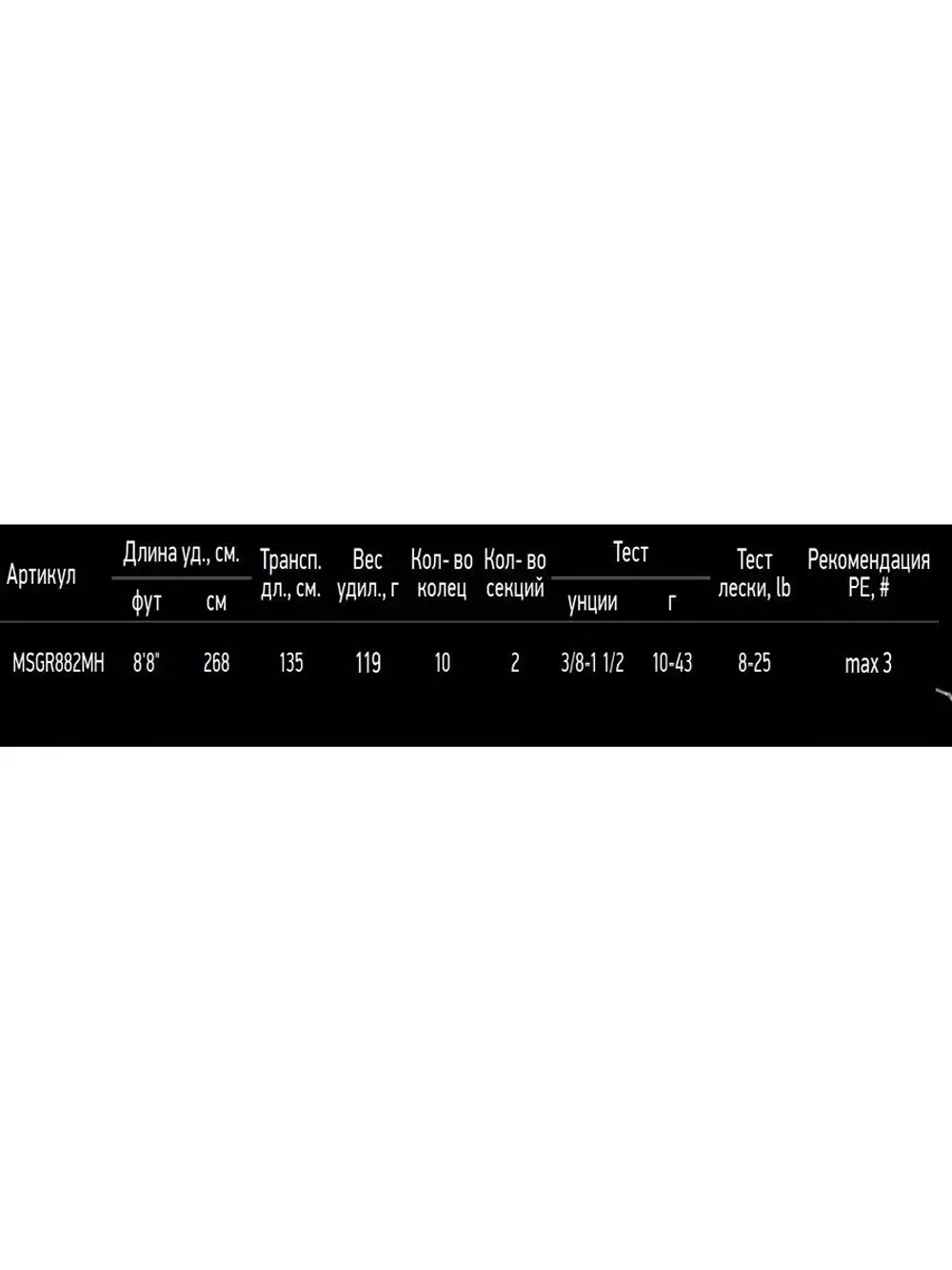 Спиннинг Maximus SATORI Long Cast 882MH 2,68 m 10-43 g (MSGR882MH)