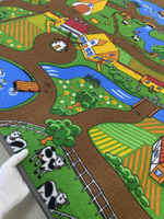 Двусторонний игровой коврик Playmat DUO City Grey+Farm (140*200 см)