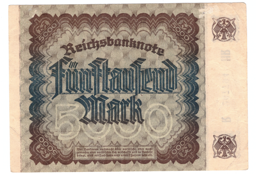 Германия. Рейхсбанк. 5 000 марок 1922.