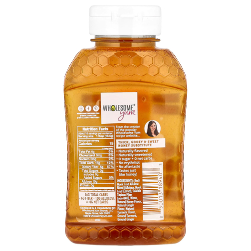 Wholesome Yum, Без сахара, заменитель меда, куркума и имбирь, 312 г (11 унций)