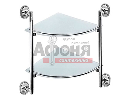 1907-2/L Полка 2-ая хром/стекло угловая
