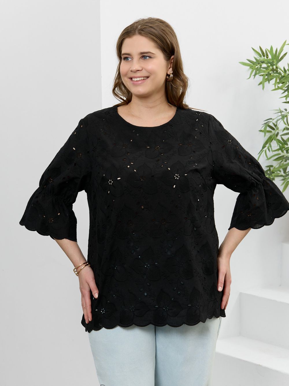 Блузка Милица-1 Виотекс ЧЕРНЫЙ-3