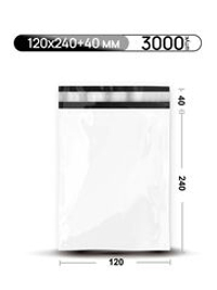 Пакет курьерский 120х240+40 мм, 50 мкм, без кармана, 3000 шт/кор