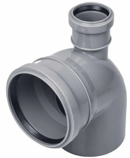 Отвод 110*90 с выходом 50 (прямой) Политэк