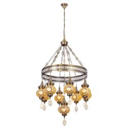 Citilux Каир CL419185 Люстра подвесная Мозаика Янтарь