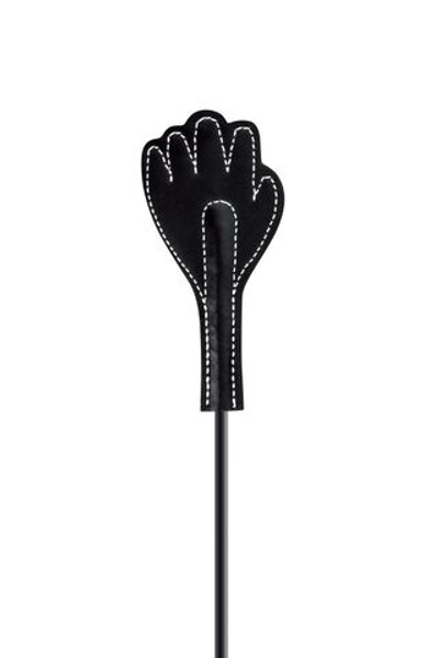 Двусторонний стек-щекоталка Sweet Caress Feather Whip - 58 см. (Цвет: черный)