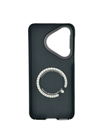 Карбоновый чехол MosSeller для Huawei Pura 70 с Магсейф, черный